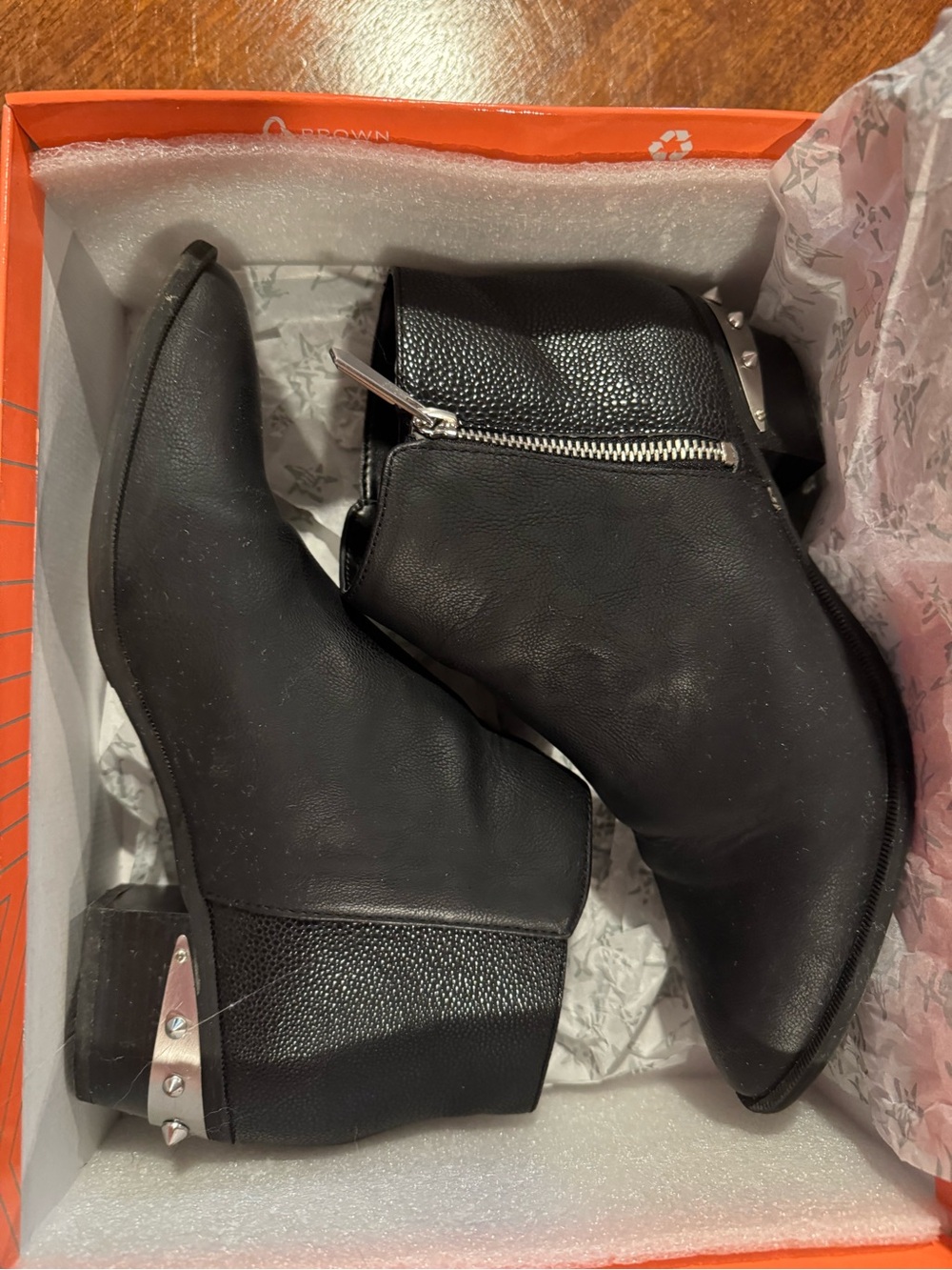 Circus by Sam Edelman Black Studded Heel Ankle Booties